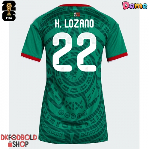 Mexico Hirving Lozano #22 Hjemmebanetrøje Dame VM 2026 Kort ærmer